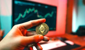 Altcoins: Hand holding Ethereum (ETH) token