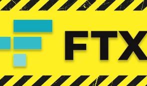 Cryptocurrency Exchange FTX Logo - Warning Label