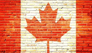 Canadian Flag Brick Wall
