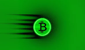 Bitcoin (BTC) Green Background