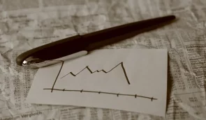Market Chart Downtrend on Paper