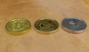 Bitcoin (BTC), Dogecoin (DOGE), Ethereum (ETH) Coins