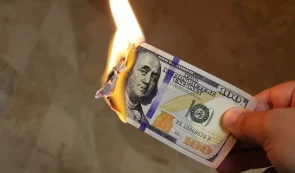 Burning Dollar Bill